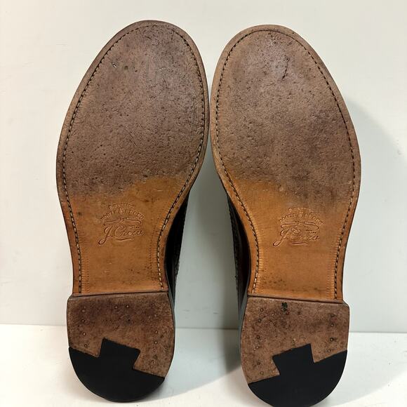 EXCELLENT Grant Stone x J. Crew Ludlow Longwing Wingtip Derby Bench Made 8 D - Picture 11 of 13